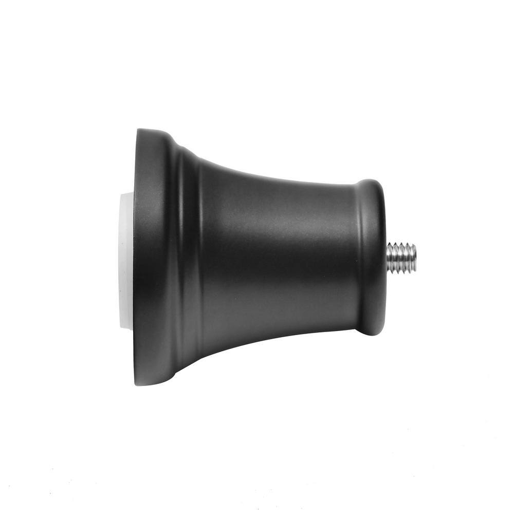 Adjustable Matte Black Aluminum Tension Shower Rod 44-72 Inches