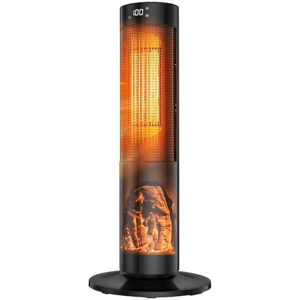 1500W Electric Ceramic Heater for Large Rooms with Remote, 3 Modes, Thermostat, 60° Oscillation, 12H Timer