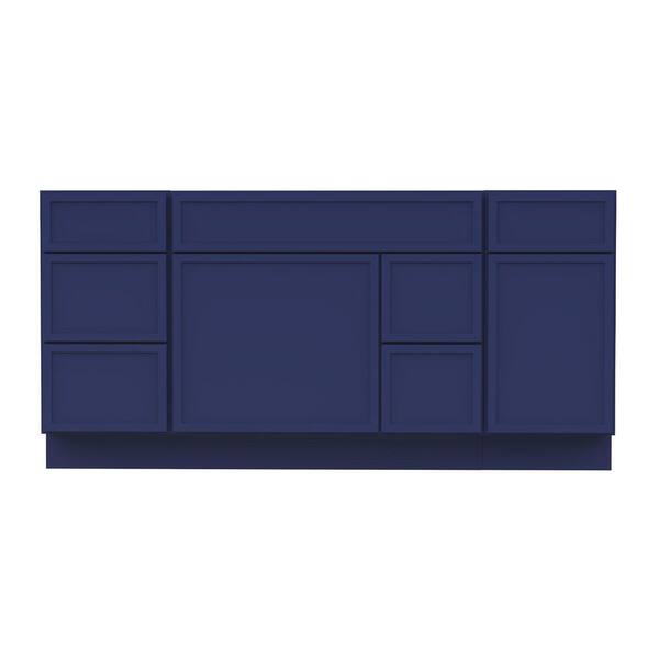 66 in. W x 21 in. D x 32.5 in. H Bath Vanity Cabinet without Top in Blue