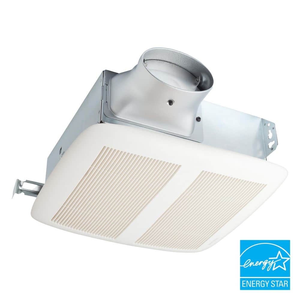 LoProfile 80 CFM Ceiling/Wall Bathroom Exhaust Fan with 4 in. Oval Duct or 