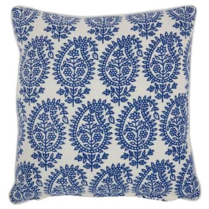 Life Styles Blue 18 in. x 18 in. Throw Pillow