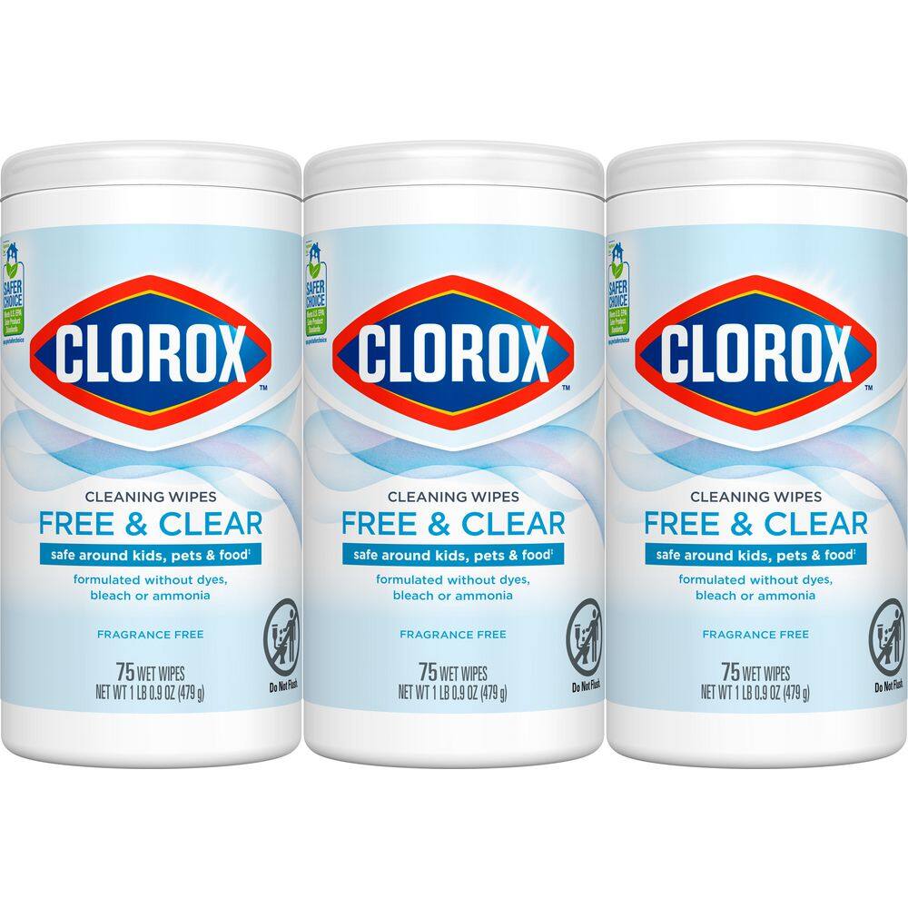 75-Count Free & Clear Compostable All-Purpose Cleaning Wipes (3 Pack)