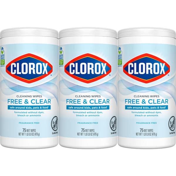 75-Count Free & Clear Compostable All-Purpose Cleaning Wipes (3 Pack)