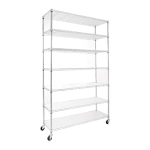 Chrome 7-Tier Metal Wire Shelving Unit (48 in. W x 82 in. H x 18 in. D)
