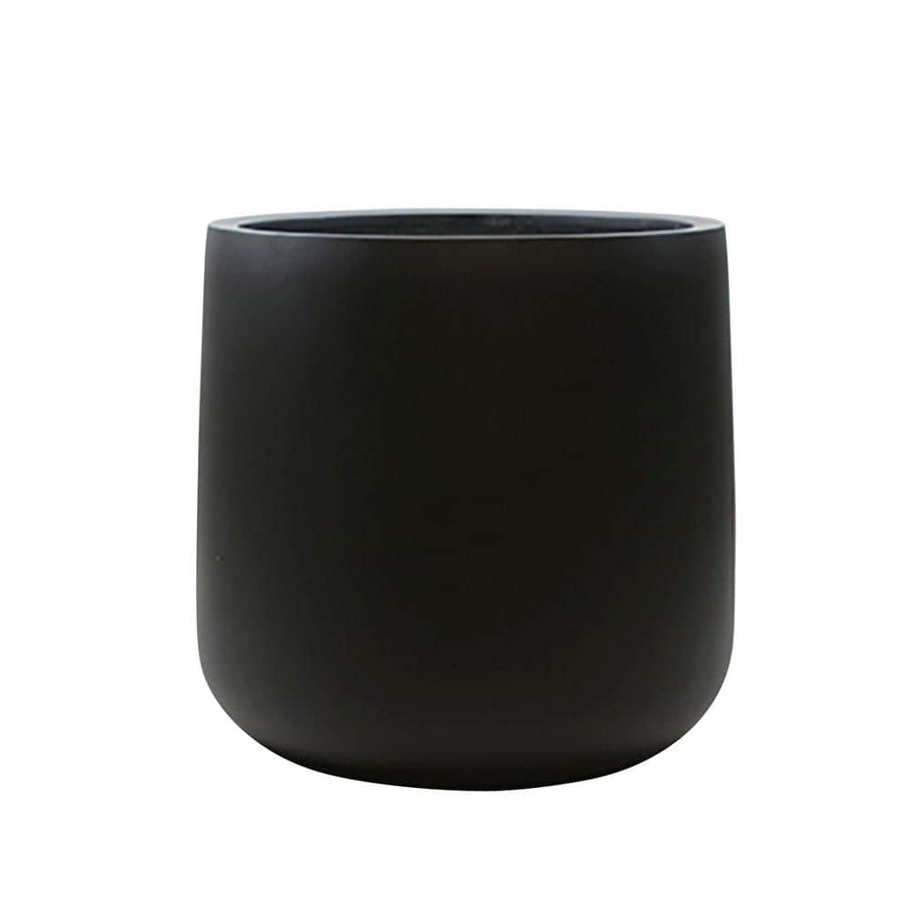 Vasesource Syrah 20 in. x 20 in. x 20 in. Opening Matte Black Round