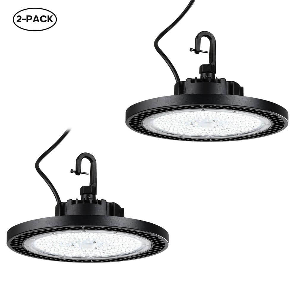 11.5 in. Matte Black Integrated LED High Bay Light at 13500~15000 Lumens, 5000K Daylight (2-Pack) price history on PriceWatchPro