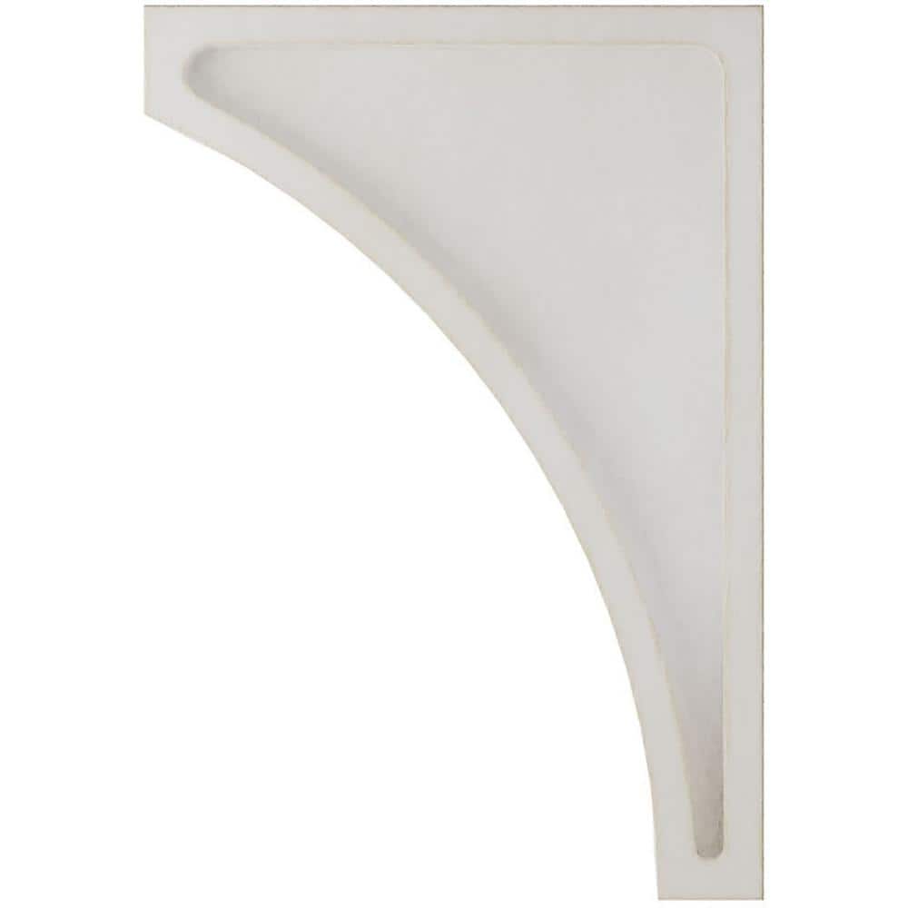 Chalk Dust White Rubberwood Vintage Decor Corbel 3" x 5.5" x 8"