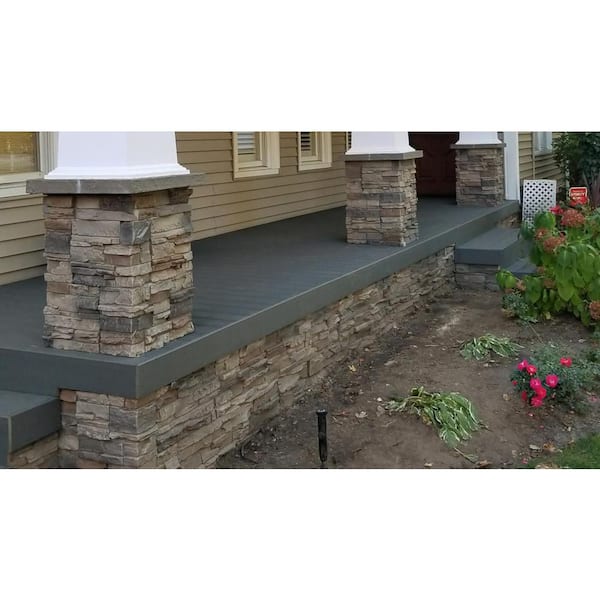 GenStone 23 in. x 23 in. Coffee Faux Stone Peaked Column Cap