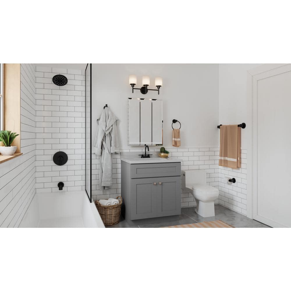 Matte Black 8-Inch Round Wall Mounted Rain Shower Head