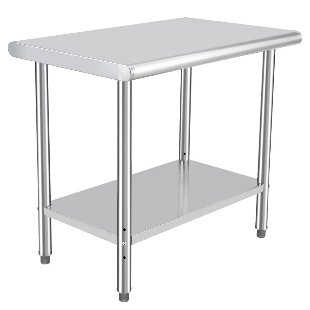 48 in. W x 24 in. D Stainless Steel Mobile Workbench with Backsplash, Undershelf, Adjustable Shelf price history on PriceWatchPro