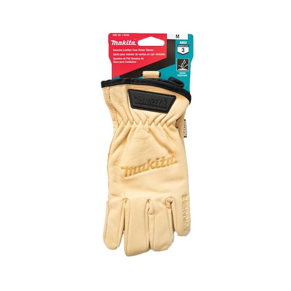 Makita 100% Genuine Leather Cow Driver Outdoor and Work Gloves