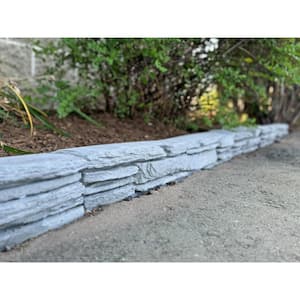 Fieldstone 17.5 in. x 5 in. x 4 in. Gray Concrete Garden Wall Block Edger (48 Pcs / 29 sq. ft. / Pallet)