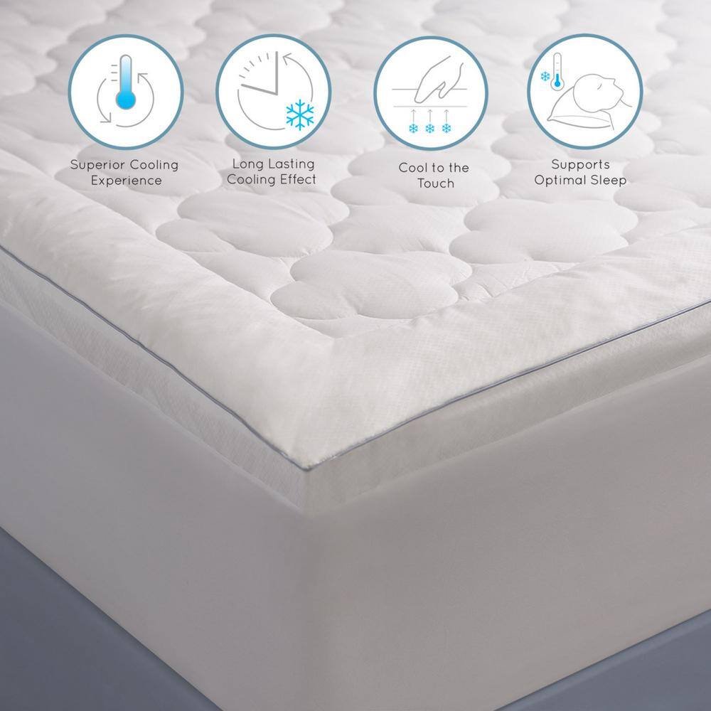 Full Size White Cotton Down Alternative Mattress Protector