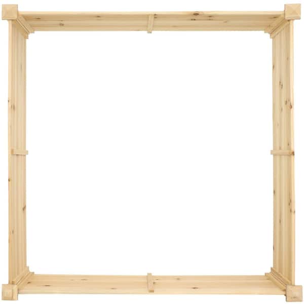 Sunnydaze Outdoor Square Wood Raised Garden Bed - 48 in Sunnydaze Outdoor Square Wood Raised Garden Bed - 48 in