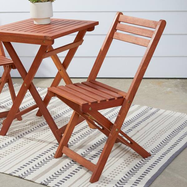 Vifah outdoor wood folding best sale bistro chairs