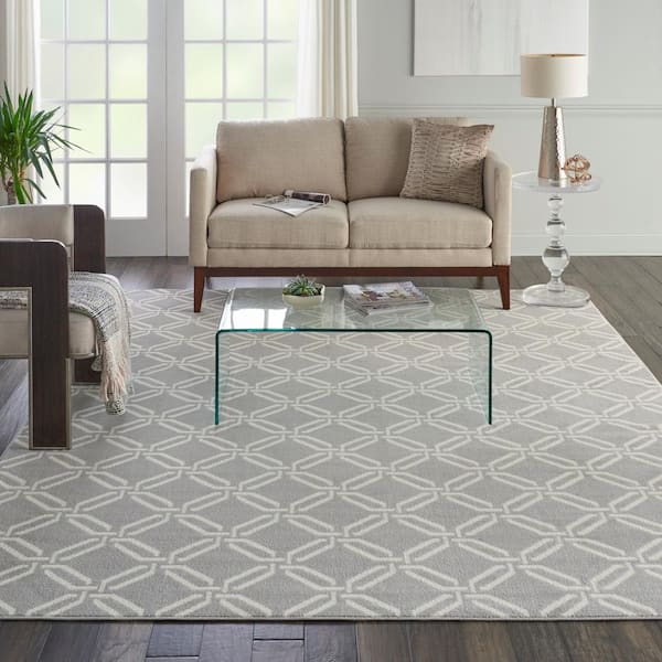 Jubilant Grey 8 ft. x 10 ft. Moroccan Farmhouse Area Rug