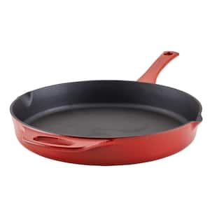 Nitro Cast Iron 12 in. Cast Iron Skillet in Red