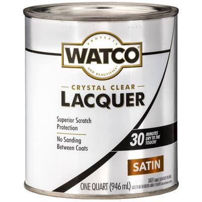 1 qt. Clear Satin Lacquer Wood Finish (6-Pack)