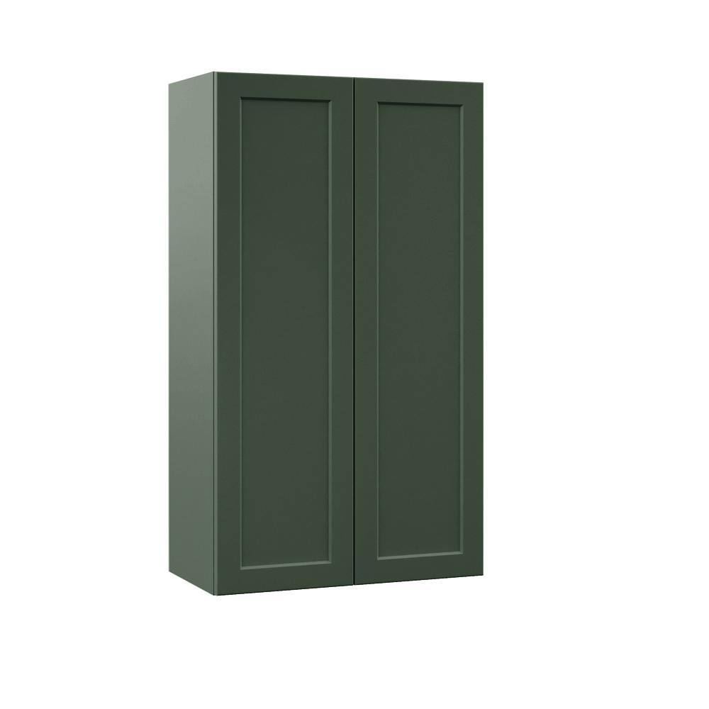 Designer Series Melvern 24 in. W x 12 in. D x 42 in. H Assembled Shaker Wall Kitchen Cabinet in Forest price history on PriceWatchPro