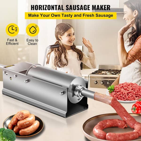 Hakka 11Lb/5L Stainless Sausage Stuffer 2 Speed Vertical Sausage Maker