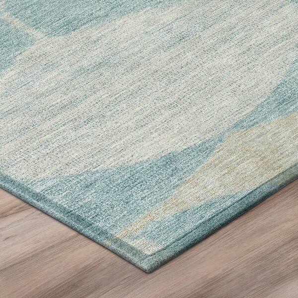 Chantille Machine Washable Indoor/Outdoor Abstract ACN3060 Teal 5 ft. x 7 ft. 6 in. Area Rug