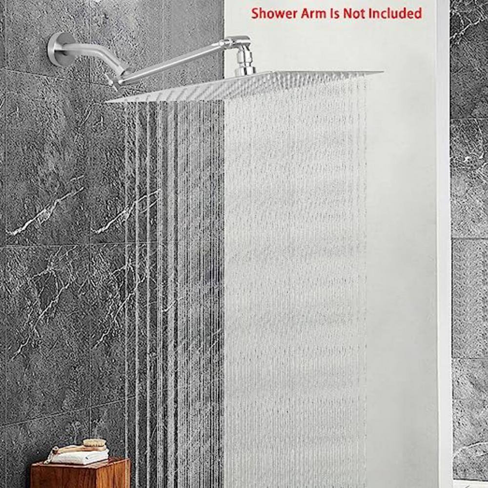 10-Inch Brushed Nickel Square Rainfall Shower Head