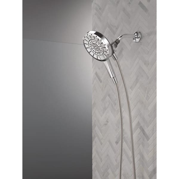 In2ition ProClean 5-Spray Wall Mount Dual Fixed and Handheld Shower Head in Chrome
