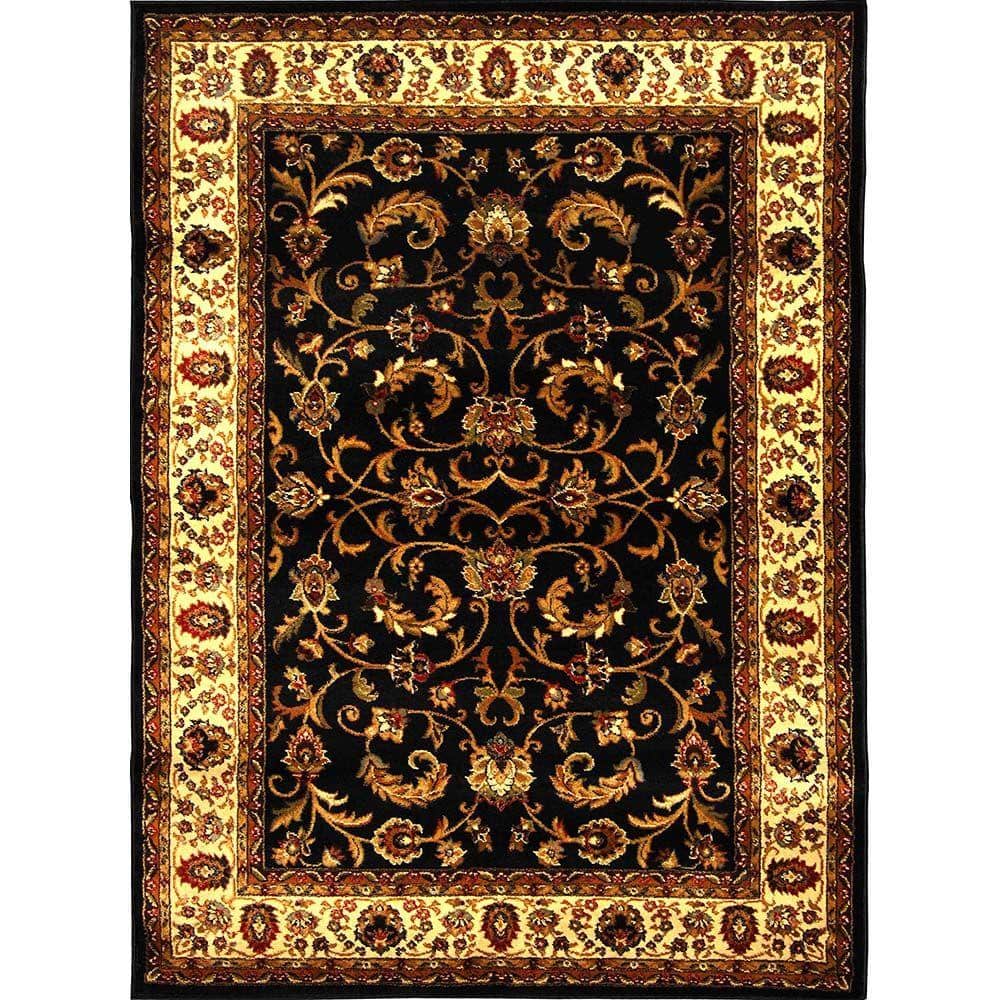 Royalty Elati 5'2" x 7'2" Black Synthetic Tufted Area Rug