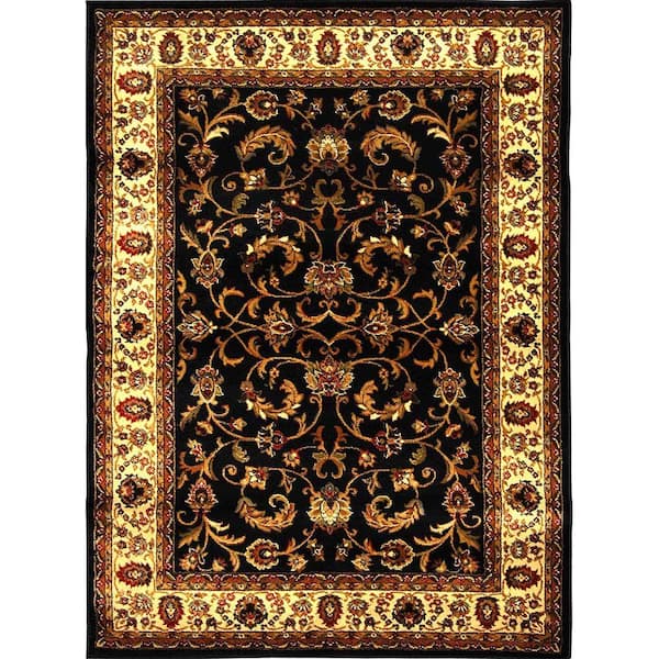 Home Dynamix Royalty Black/Ivory 4 ft. x 5 ft. Indoor Area Rug