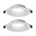 RL 6 in. 2700K-5000K Selectable CCT Remodel Recessed Integrated LED Kit with White Direct Mount (2-Pack)