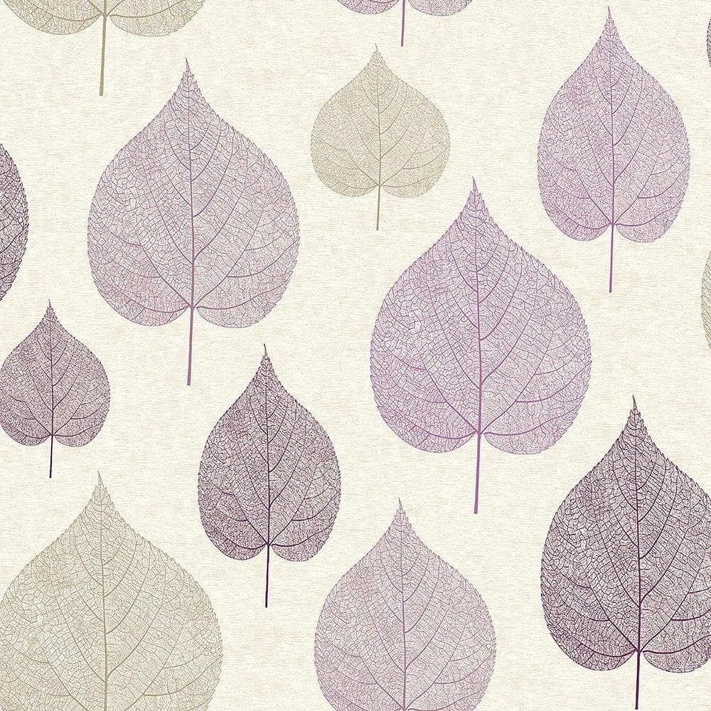 Crown Quest Plum Leaf Sample Plum Wallpaper Sample, Purple -  M1068SAM