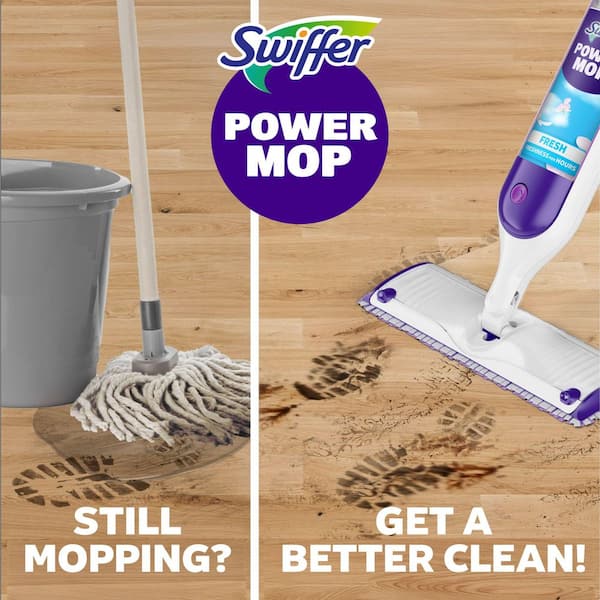 Swiffer Power Mop Starter Kit (1-Power Mop, 2-Pads, Cleaning
