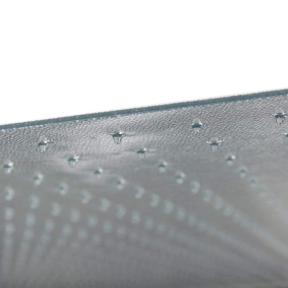 Clear Rectangular Polymer Chair Mat with Anchor Grips