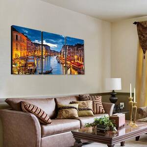 16 in. x 48 in. "Venice, Glowing at Dusk" Printed Wall Art