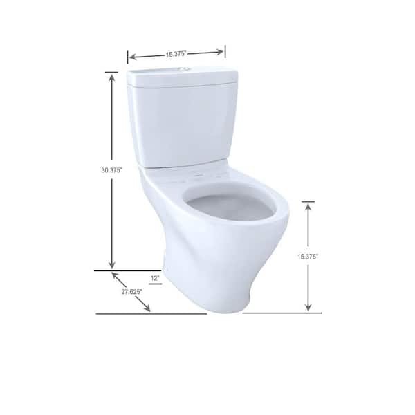 TOTO Aquia II 2-Piece 0.9/1.6 GPF Dual Flush Elongated Toilet in