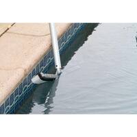18 in. Swimming Pool & Spa Brush with Deluxe Nylon Bristles and Aluminum Back