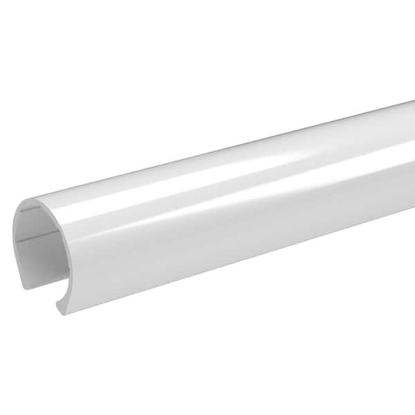 Formufit 1-1/4 in. x 40 in. White Pipe Clamp Schedule 40 Rigid PVC Material Clip (2-Pack)