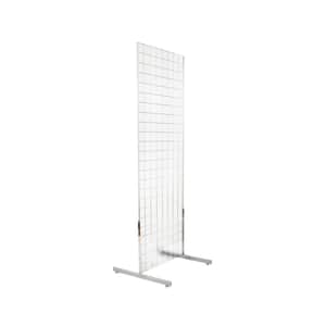 18 in. H x 24 in. L Chrome T-Shaped Leg for Freestanding Gridwall Panel (Pack of 12)