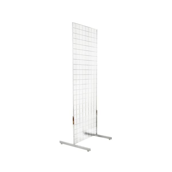 Econoco 18 in. H x 24 in. L Chrome T-Shaped Leg for Freestanding Gridwall Panel (Pack of 12)