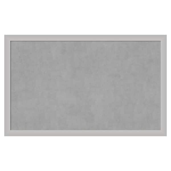Amanti Art Low Luster Silver 43 in. x 27 in. Framed Magnetic Board