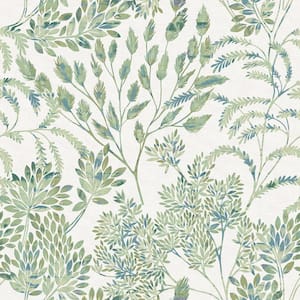 Stencil Foliage Eucalyptus Non-Pasted Wallpaper, 60 sq. ft.