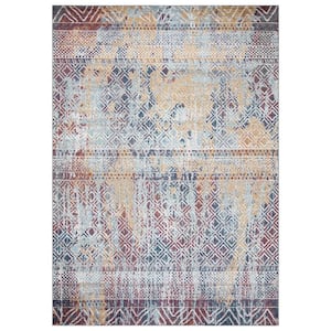 Vintage Collection Piazza Multi 5 ft. x 7 ft. Geometric Area Rug