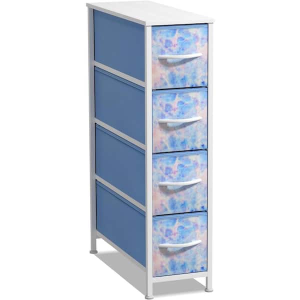 Sorbus Pastel Tie-Dye 4-Drawer 19 in. W Dresser without Mirror