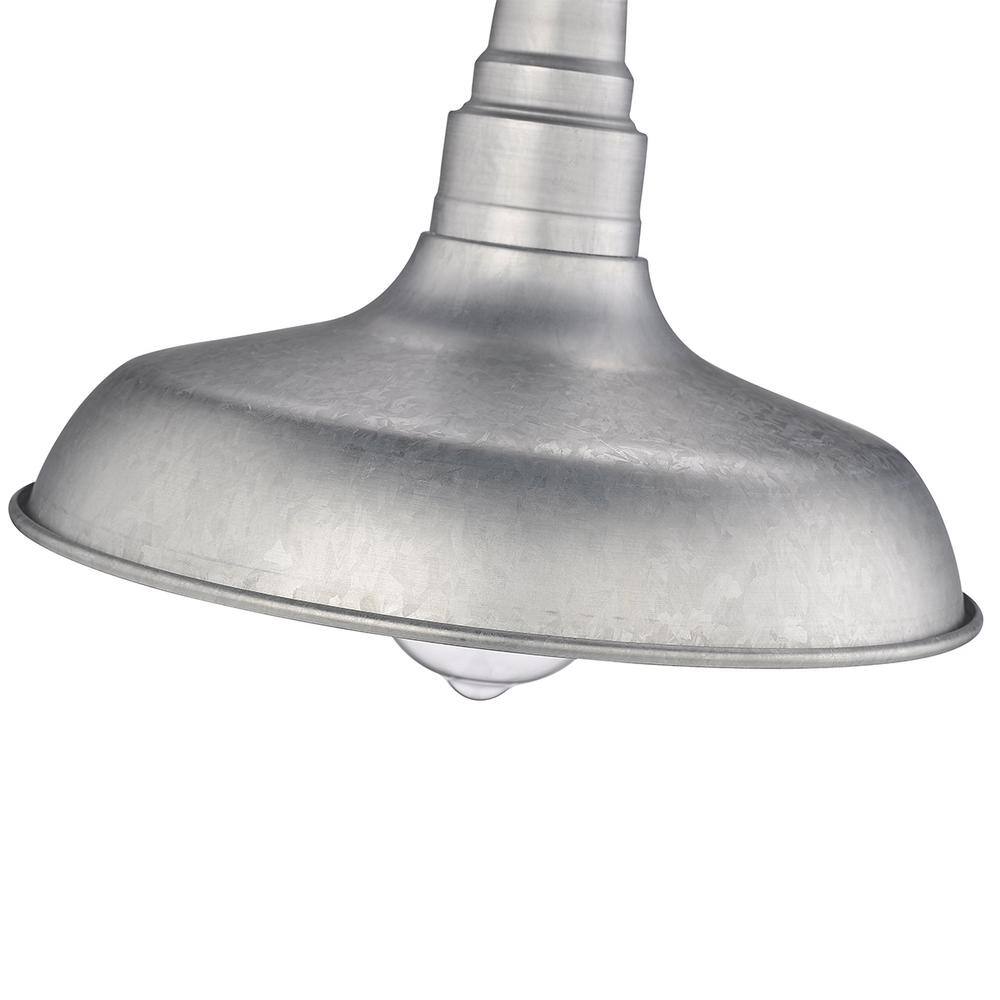 Galvanized Glass 10.68" Outdoor Pendant Light
