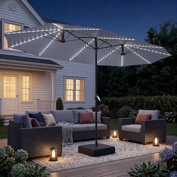 10ft 8 ribs outdoor patio umbrella 10ft 8 Rib Cantilever Supporting Bar Umbrella Replacement Canopy
