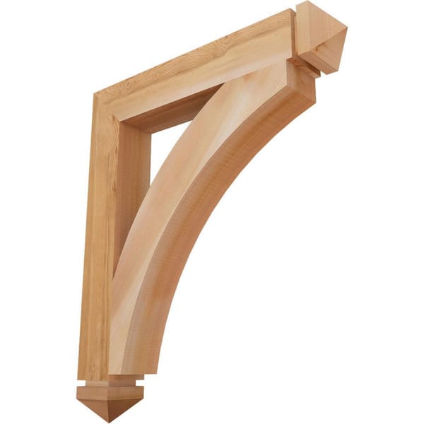 Ekena Millwork 3-1/2 in. x 30 in. x 26 in. Western Red Cedar Thorton Arts and Crafts Smooth Bracket