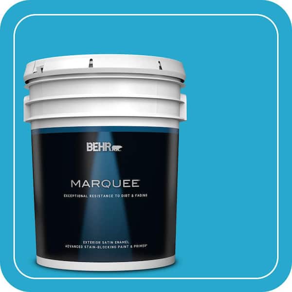 BEHR MARQUEE 5 gal. #T12-8 Reboot Satin Enamel Exterior Paint & Primer