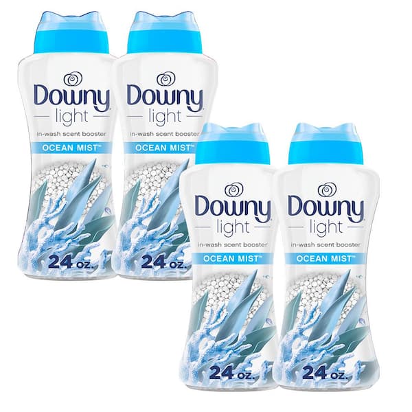 Downy Light In Wash Ocean Mist Scent Fabric Beads, 24 oz, (4-Pack)