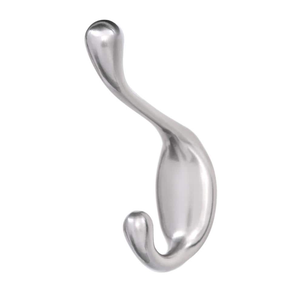 White and Nickel 18" Heavy Duty Coat and Hat Rack
