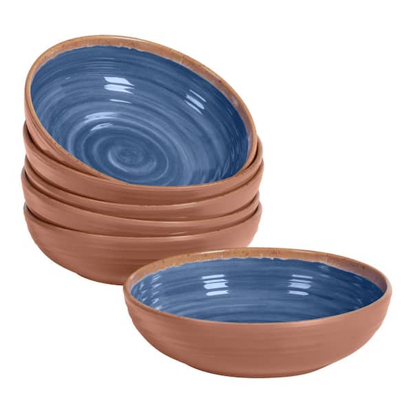 Home Decorators Collection Azria Melamine Dinner Bowls in Laguna Blue (Set of 6)